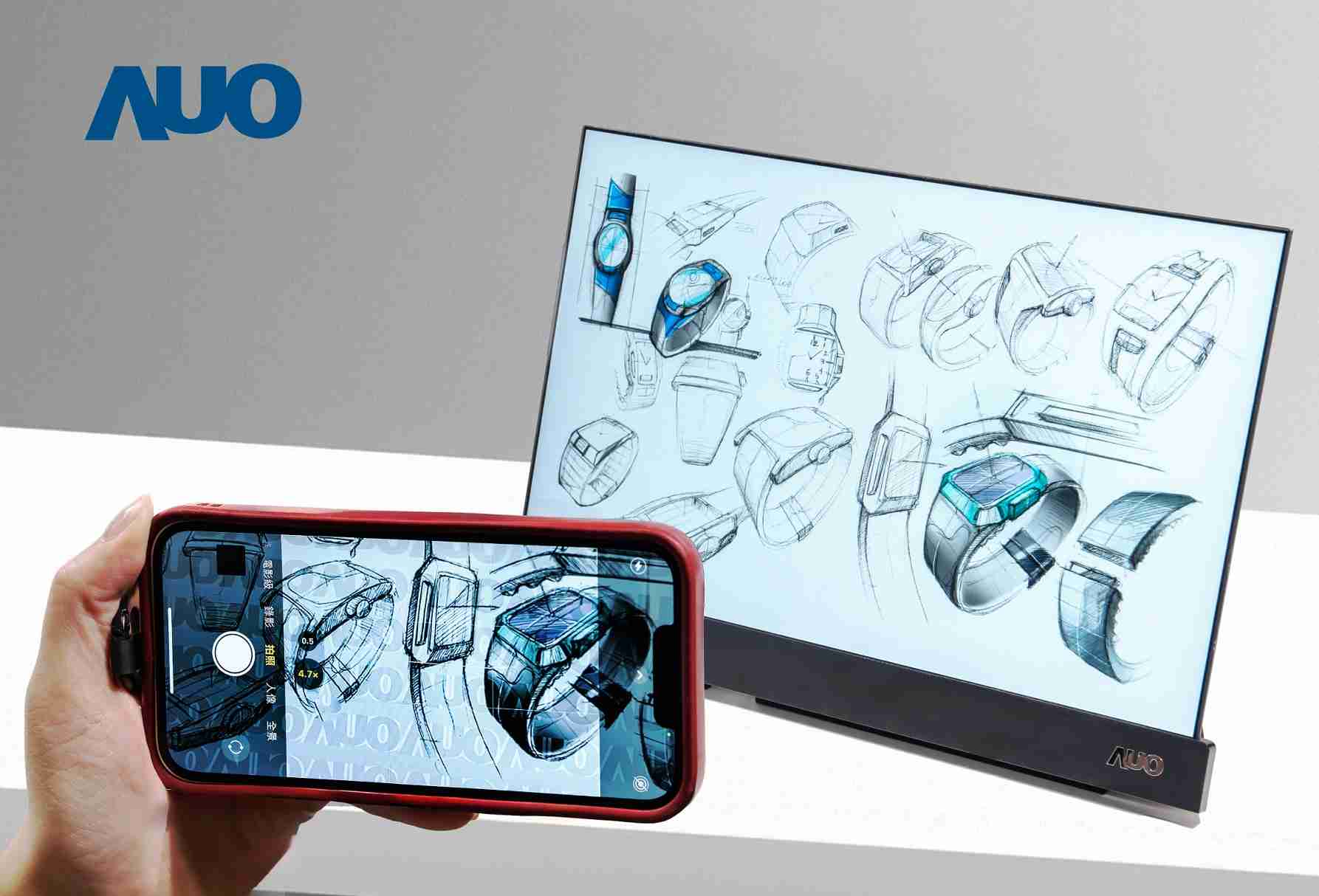 彩霸王16吋防窥显示器，，采用人眼无法察觉、、、、相机拍摄时才显现的隐藏式水印技术，，，，未来可结合AI镜头侦测周围环境，，实时开启或关闭水印，，，，大幅提升在公共场域使用显示器的安全性